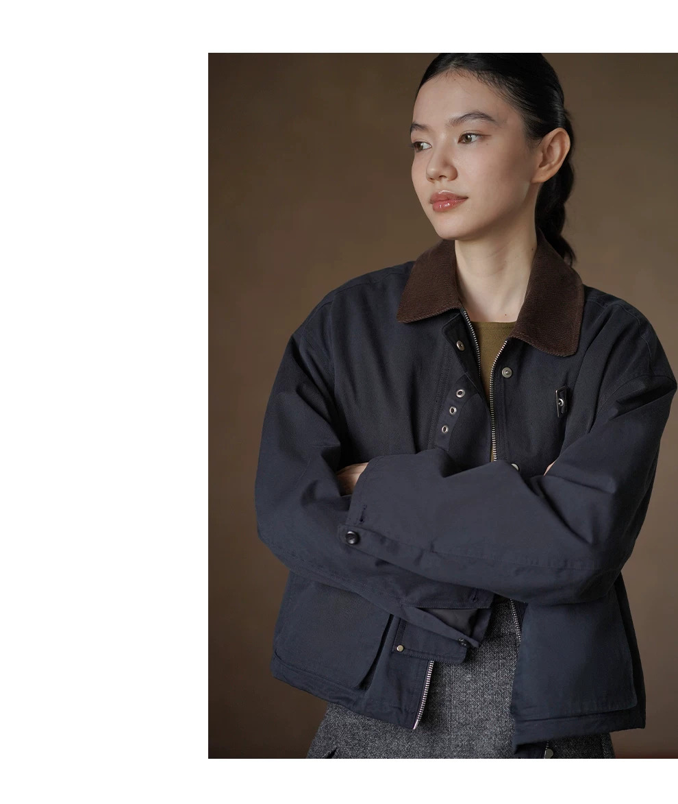 挺括100棉工裝感燈芯絨撞色翻領短版寬鬆顯瘦夾克外套女,挺括100棉工裝感燈芯絨撞色翻領短版寬鬆顯瘦夾克外套女,HBFW5024,挺括100棉工裝感燈芯絨撞色翻領短版寬鬆顯瘦夾克外套女,中性夾克,全棉面料