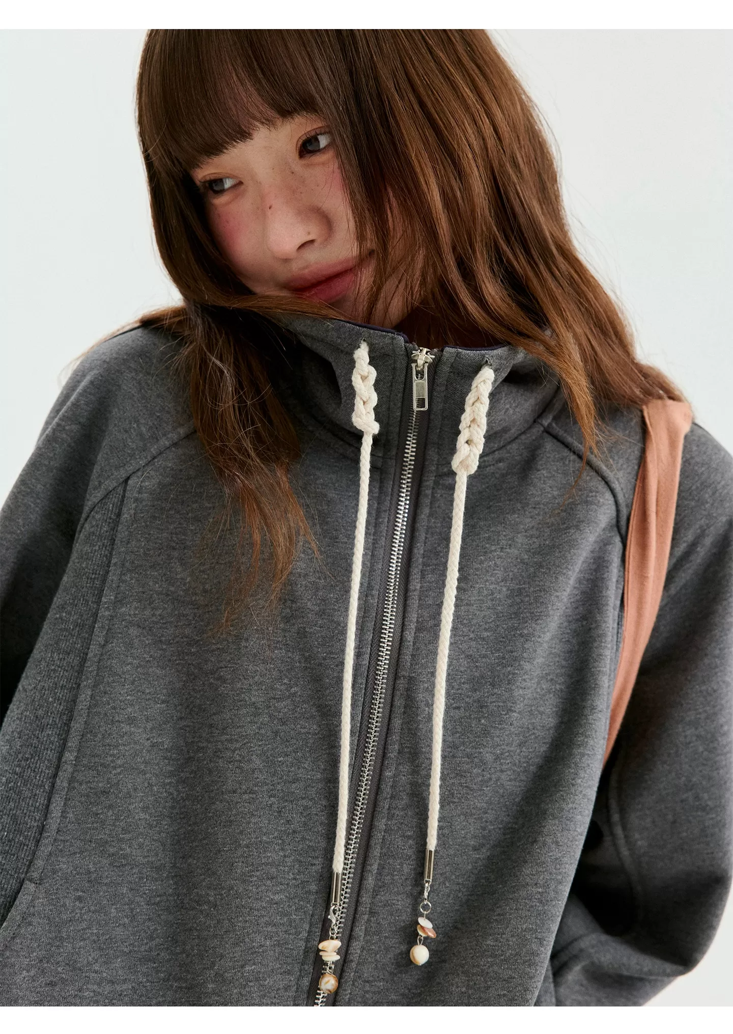撞色立領拉鍊長袖衛衣外套女秋新款韓系寬鬆上衣,撞色立領拉鍊長袖衛衣外套女秋新款韓系寬鬆上衣,HBFW5008,撞色立領拉鍊長袖衛衣外套女秋新款韓系寬鬆上衣,立領造型,雙開拉鍊