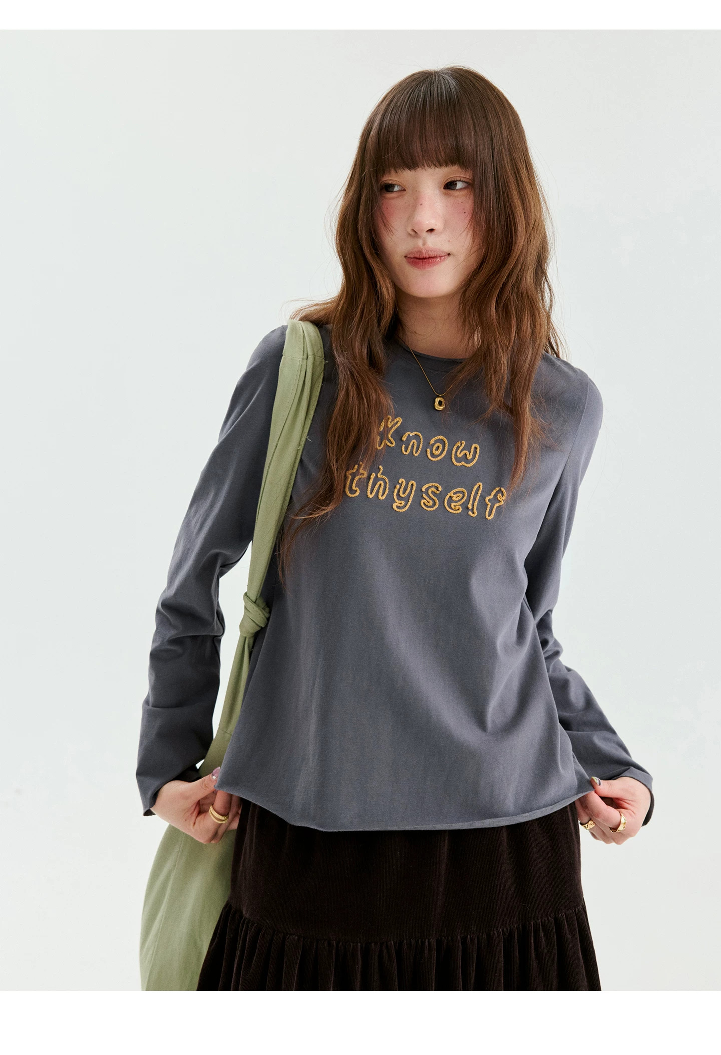 簡約字母繩繡磨毛長袖T恤女秋新款顯瘦百搭上衣,簡約字母繩繡磨毛長袖T恤女秋新款顯瘦百搭上衣,HBFW1058,簡約字母繩繡磨毛長袖T恤女秋新款顯瘦百搭上衣,字母刺繡,磨毛絨感