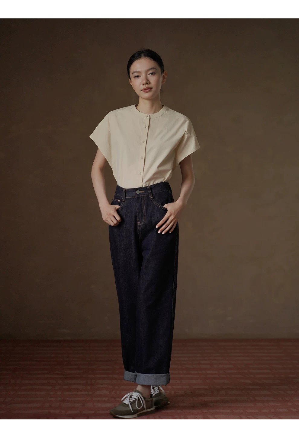 幽蘭丁香100棉柔軟水洗挺括寬鬆顯瘦短袖圓領基本款襯衫,幽蘭丁香100棉柔軟水洗挺括寬鬆顯瘦短袖圓領基本款襯衫,HBFW1059,幽蘭丁香100棉柔軟水洗挺括寬鬆顯瘦短袖圓領基本款襯衫,落肩飛袖,純棉親膚