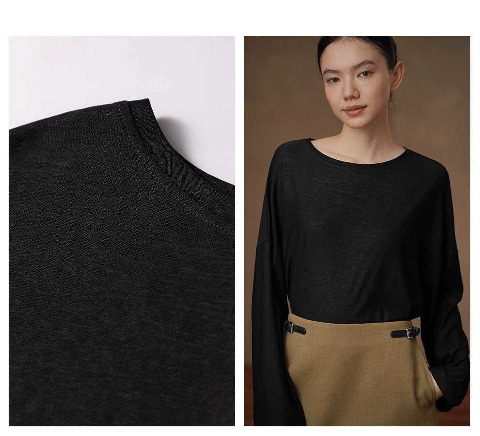 品質桑蠶絲棉麻混紡上衣清爽寬鬆顯瘦後背紐扣長袖T恤女,品質桑蠶絲棉麻混紡上衣清爽寬鬆顯瘦後背紐扣長袖T恤女,HBFW1070,品質桑蠶絲棉麻混紡上衣清爽寬鬆顯瘦後背紐扣長袖T恤女,寬鬆落肩,蠶絲混紡