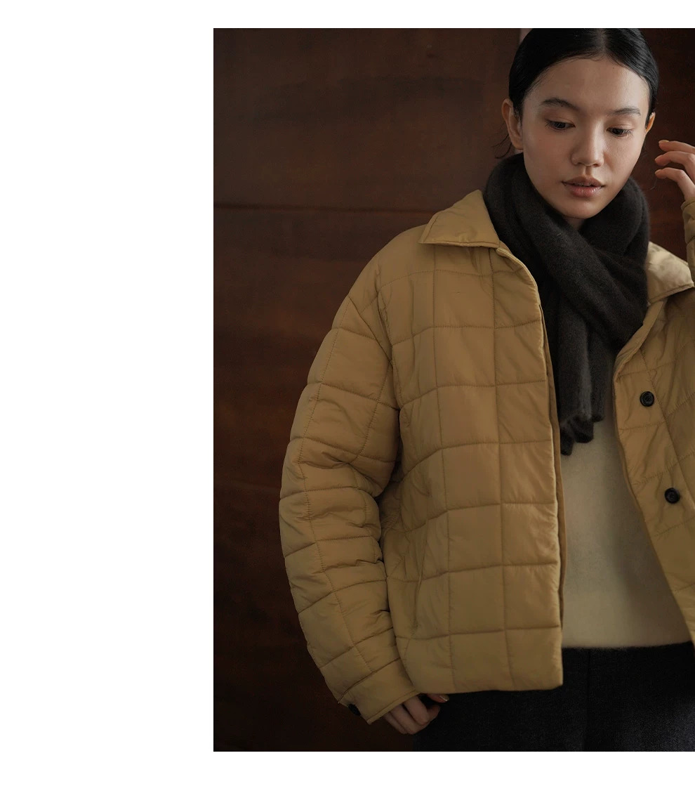 輕盈柔潤保暖絎棉方格絎線翻領短版寬鬆顯瘦棉服外套女,輕盈柔潤保暖絎棉方格絎線翻領短版寬鬆顯瘦棉服外套女,HBFW5022,輕盈柔潤保暖絎棉方格絎線翻領短版寬鬆顯瘦棉服外套女,格子可愛,翻領寬鬆