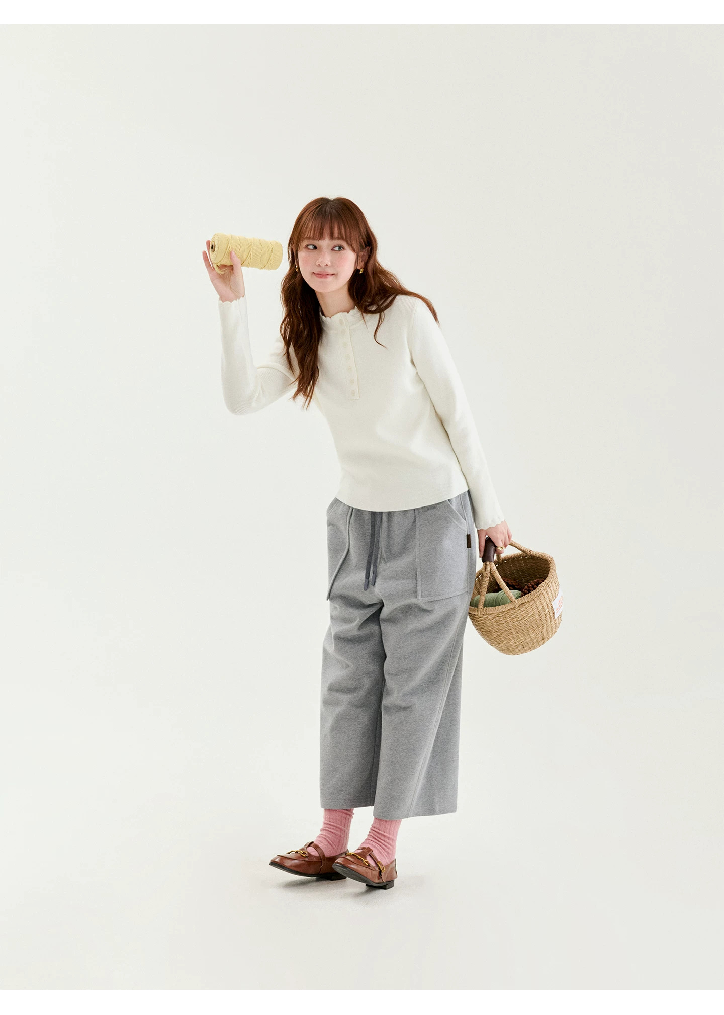 溫柔花邊半開領長袖針織衫女秋新款純色內搭上衣,溫柔花邊半開領長袖針織衫女秋新款純色內搭上衣,HBFW1041,溫柔花邊半開領長袖針織衫女秋新款純色內搭上衣,花邊領口,天絲混紡