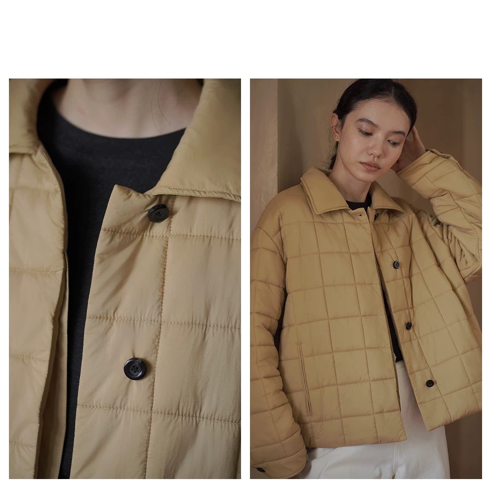 輕盈柔潤保暖絎棉方格絎線翻領短版寬鬆顯瘦棉服外套女,輕盈柔潤保暖絎棉方格絎線翻領短版寬鬆顯瘦棉服外套女,HBFW5022,輕盈柔潤保暖絎棉方格絎線翻領短版寬鬆顯瘦棉服外套女,格子可愛,翻領寬鬆