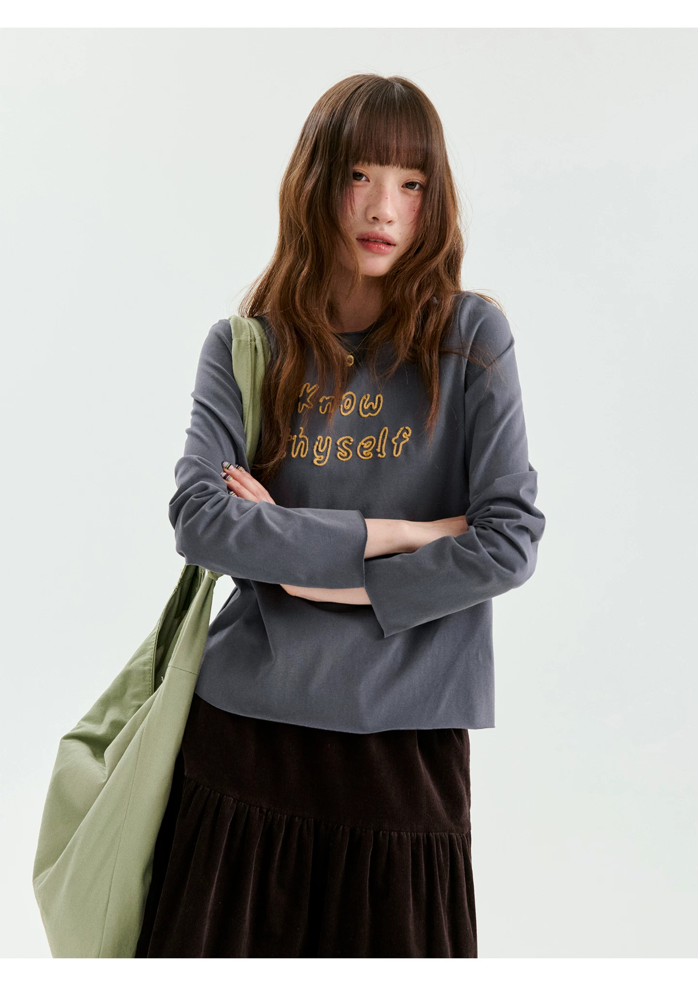 簡約字母繩繡磨毛長袖T恤女秋新款顯瘦百搭上衣,簡約字母繩繡磨毛長袖T恤女秋新款顯瘦百搭上衣,HBFW1058,簡約字母繩繡磨毛長袖T恤女秋新款顯瘦百搭上衣,字母刺繡,磨毛絨感