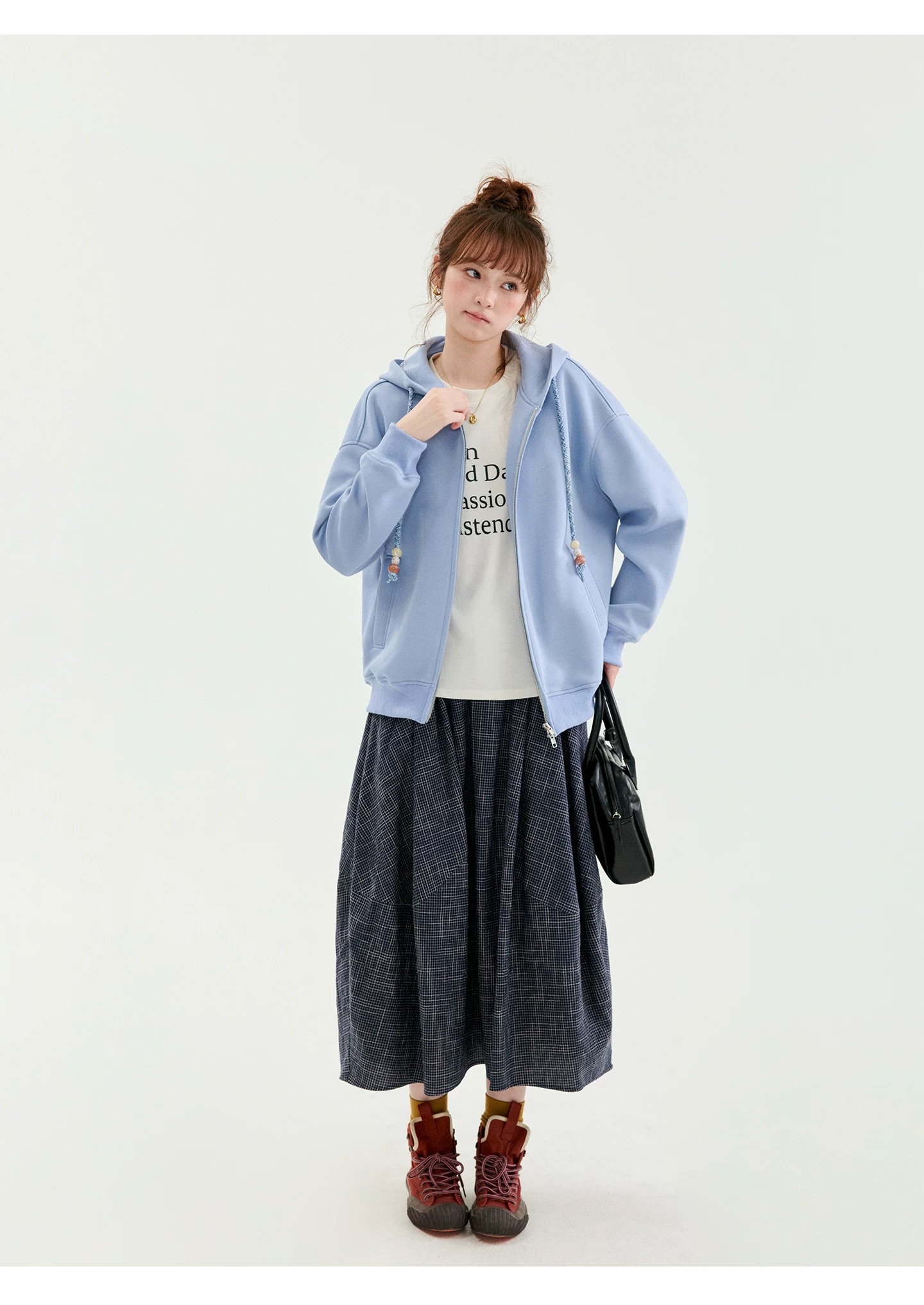少女感藍色連帽拉鍊外套女秋季新款寬鬆衛衣上衣,少女感藍色連帽拉鍊外套女秋季新款寬鬆衛衣上衣,HBFW5003,少女感藍色連帽拉鍊外套女秋季新款寬鬆衛衣上衣,連帽外套,舒適好穿