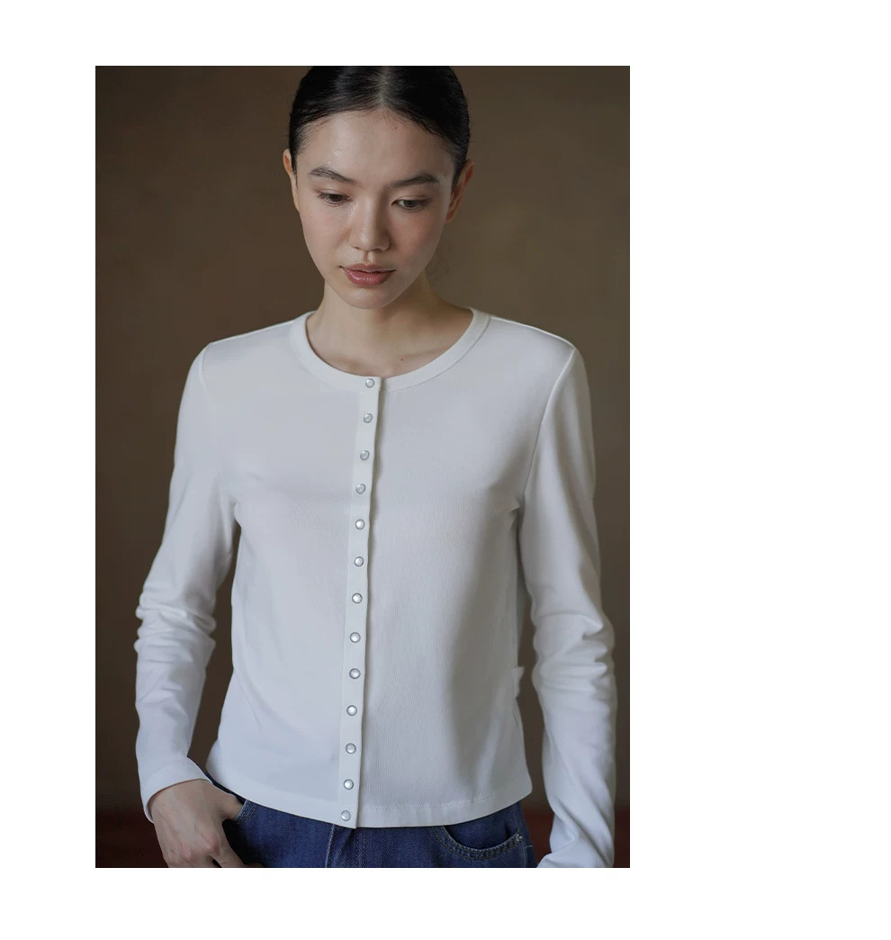 月光貓眼開門襟長袖外套顯瘦圓領微寬鬆通勤棉感上衣女,月光貓眼開門襟長袖外套顯瘦圓領微寬鬆通勤棉感上衣女,HBFW1069,月光貓眼開門襟長袖外套顯瘦圓領微寬鬆通勤棉感上衣女,圓領排扣,親膚柔軟