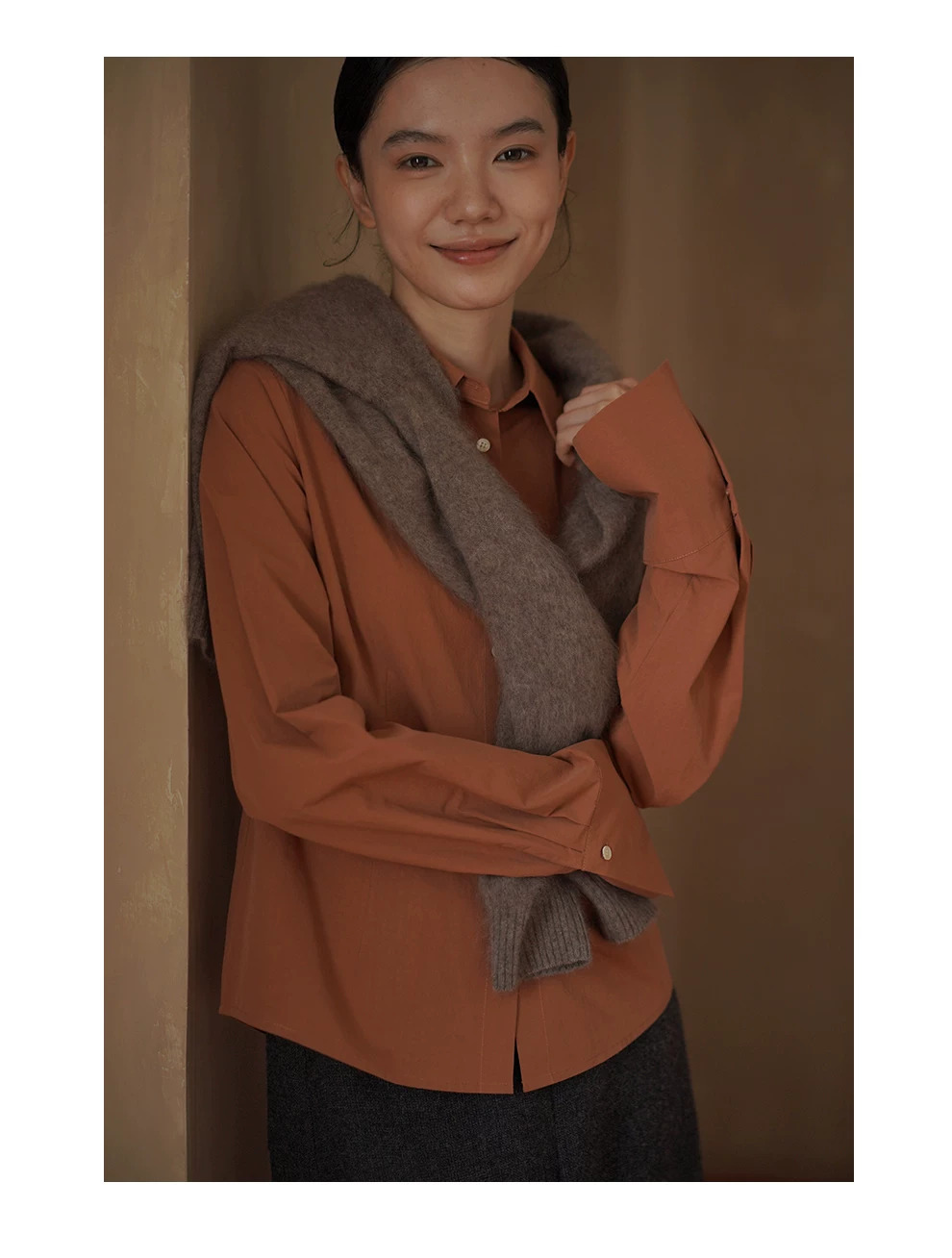 顯白輕糯南瓜泥100棉親膚正肩合身顯瘦疊穿長袖通勤襯衫,顯白輕糯南瓜泥100棉親膚正肩合身顯瘦疊穿長袖通勤襯衫,HBFW1079,顯白輕糯南瓜泥100棉親膚正肩合身顯瘦疊穿長袖通勤襯衫,純棉親膚,顯白百搭