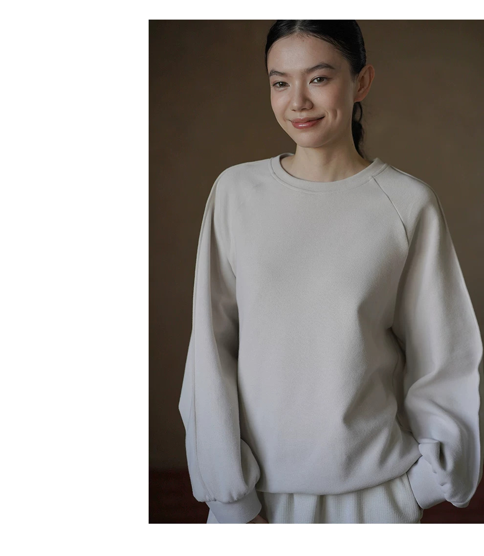暖心小米糕柔軟棉感顯瘦寬鬆插肩袖圓領休閒不挑人衛衣,暖心小米糕柔軟棉感顯瘦寬鬆插肩袖圓領休閒不挑人衛衣,HBFW1065,暖心小米糕柔軟棉感顯瘦寬鬆插肩袖圓領休閒不挑人衛衣,立體版型,軟糯親膚