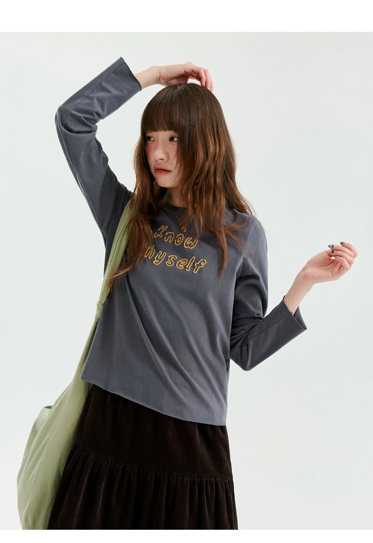 簡約字母繩繡磨毛長袖T恤女秋新款顯瘦百搭上衣,簡約字母繩繡磨毛長袖T恤女秋新款顯瘦百搭上衣,HBFW1058,簡約字母繩繡磨毛長袖T恤女秋新款顯瘦百搭上衣,字母刺繡,磨毛絨感