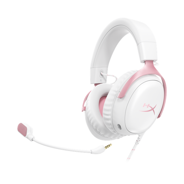 HyperX Cloud III 颶風3 遊戲電競耳機-白粉 (9W1Q4AA)
