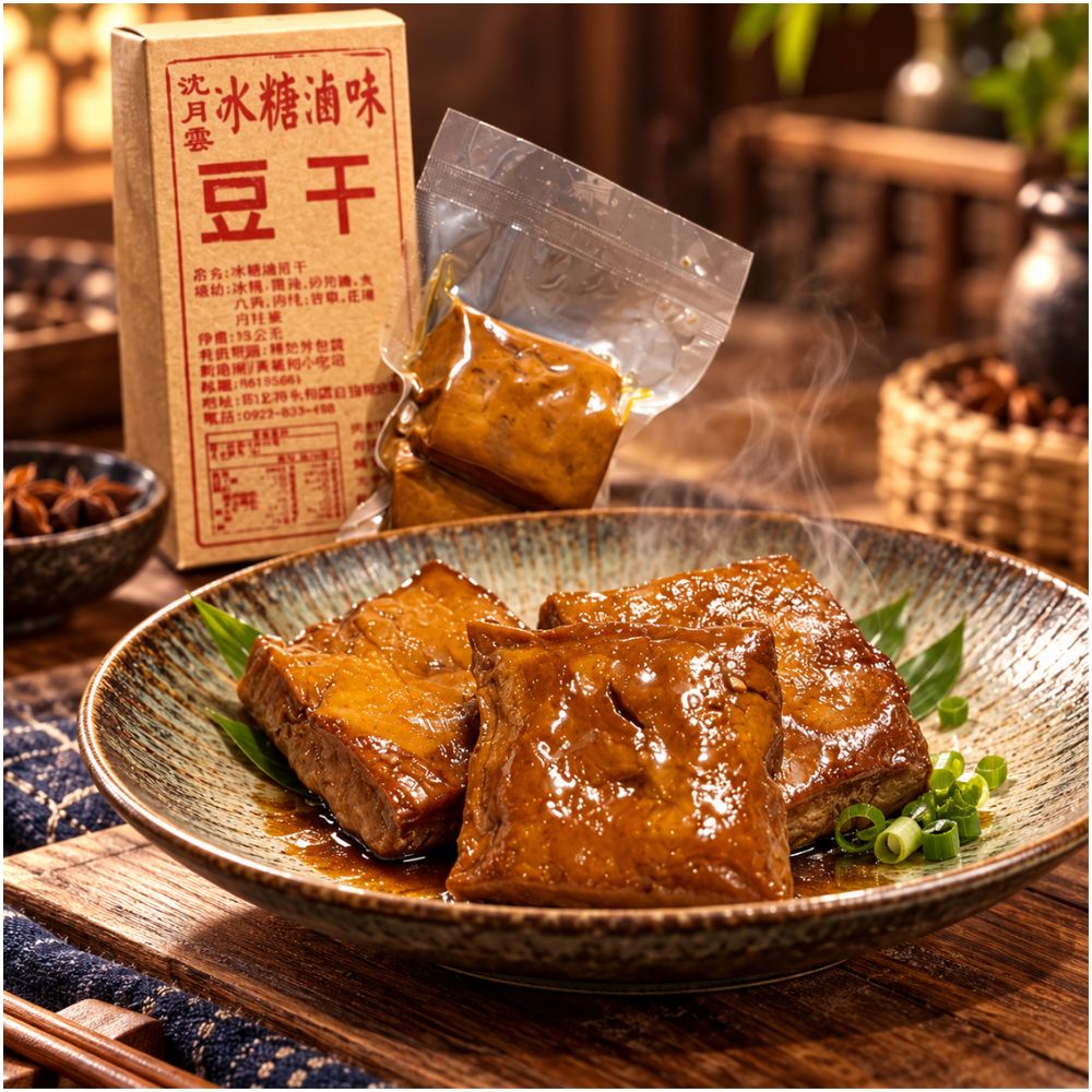 沈月雲冰糖滷味豆干 (3片入)
