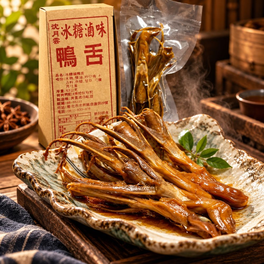 沈月雲冰糖滷味鴨舌(6支入)