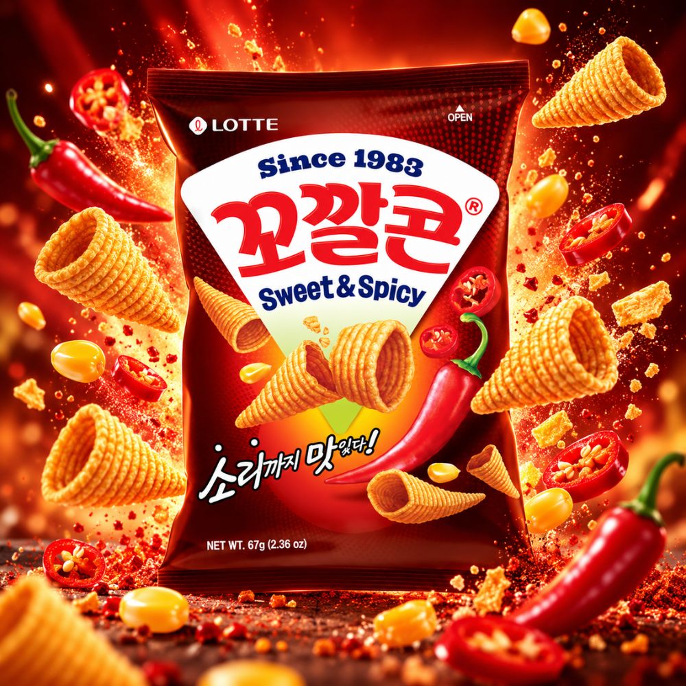 韓國樂天玉米脆角-甜辣味