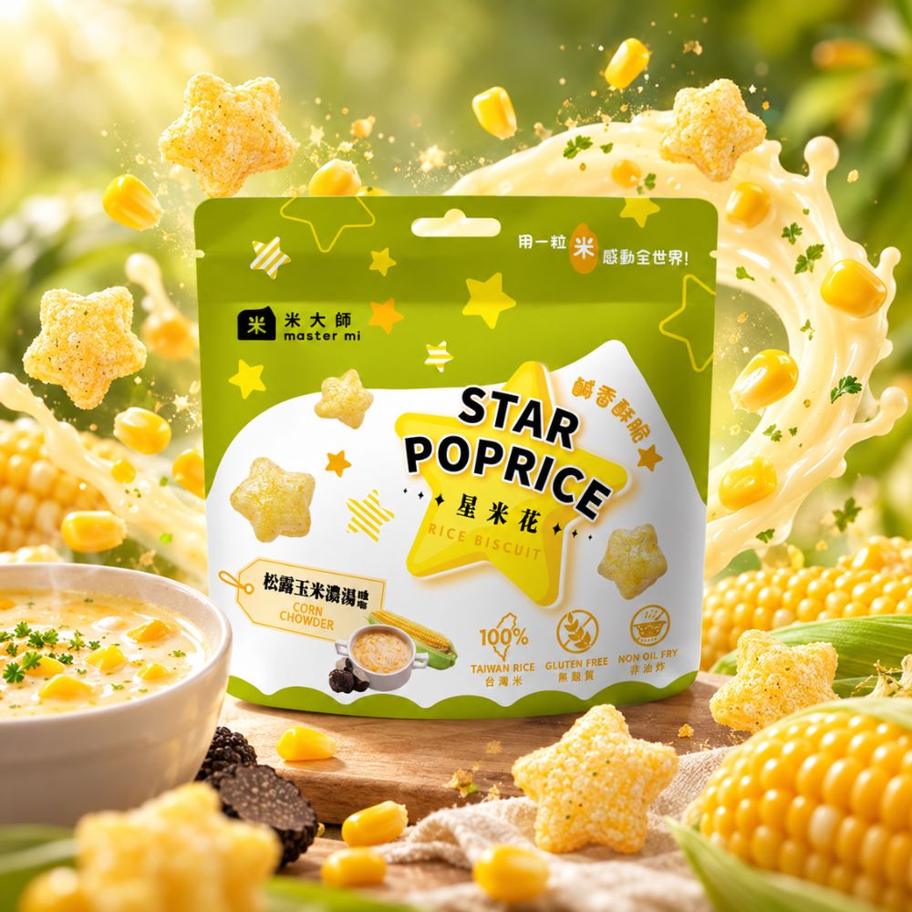 【米大師】星米花－松露玉米濃湯風味 30g