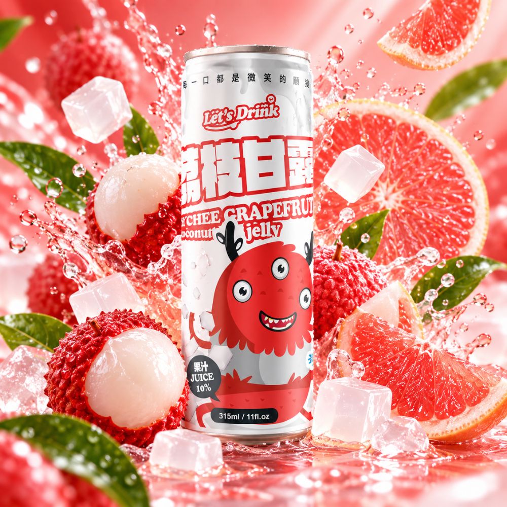 Let's Drink 楊枝甘露/荔枝甘露 320ml/12入,U53210001,Let'sDrink楊枝甘露/荔枝甘露320ml/12入,隨手即飲,果粒口感,濃郁果香