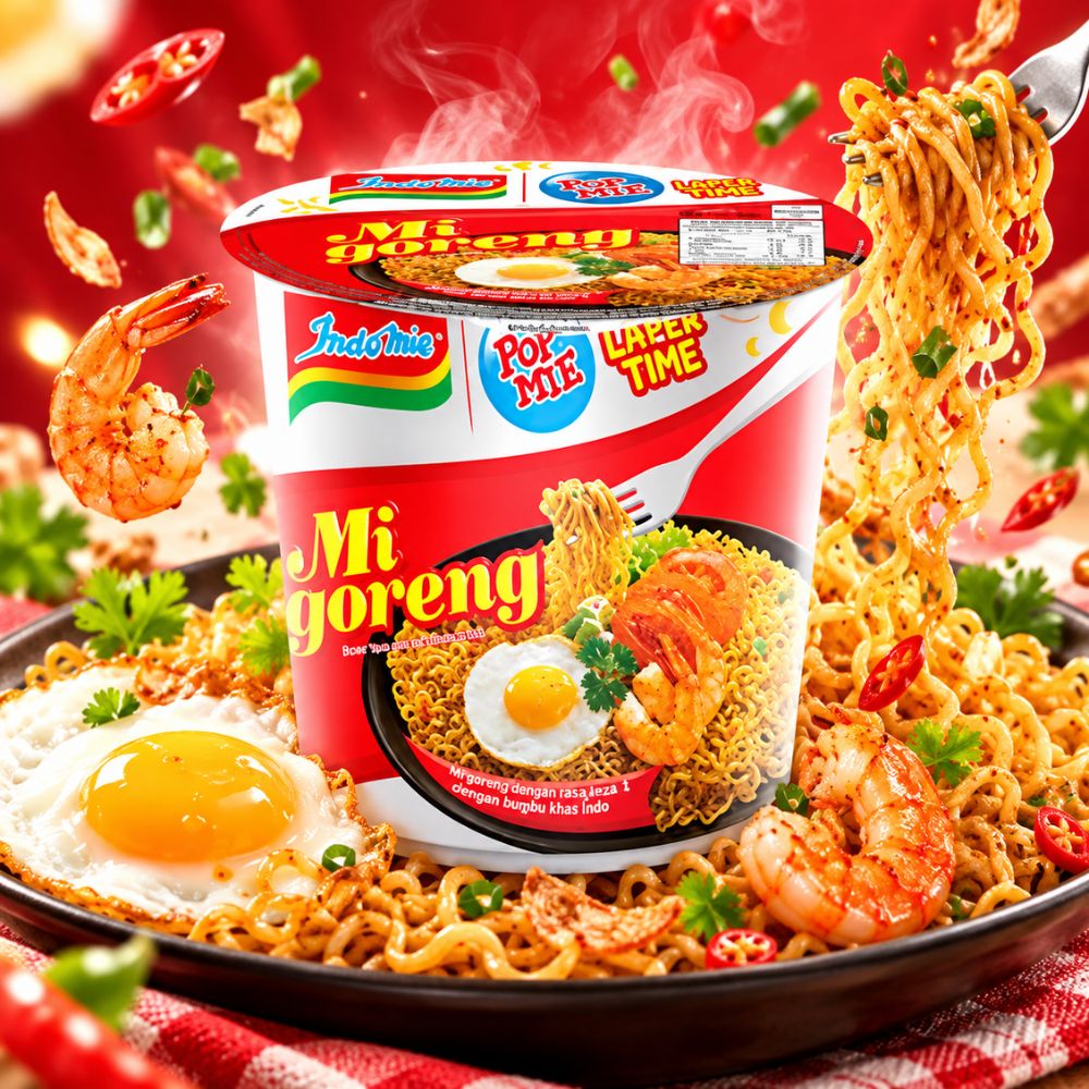 POP MIE 炒麵風味杯麵,EL10000011,POPMIE炒麵風味杯麵,乾香不膩口,炒麵風味,Q彈麵體