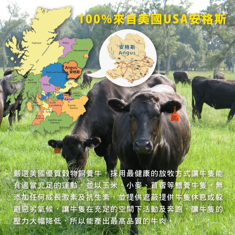 安格斯沙朗牛排 230g±10%,美國CAB認證安格斯黑牛,SM51200014,安格斯沙朗牛排230g±10%,天然放牧,美國CAB認證