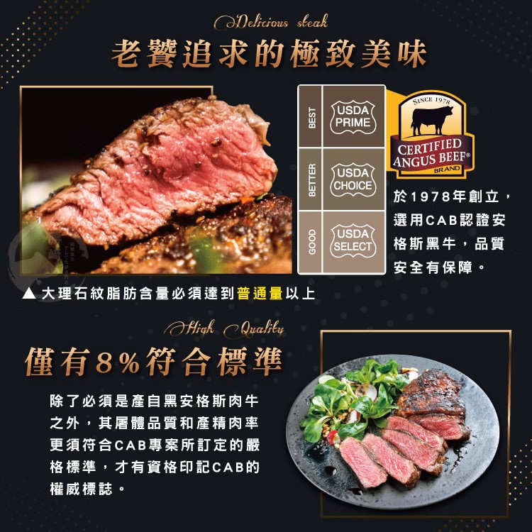 霜降翼板小排 1片-120g±10%,美國CAB認證安格斯黑牛,SM51200013,霜降翼板小排1片-120g±10%,天然放牧,安格斯牛