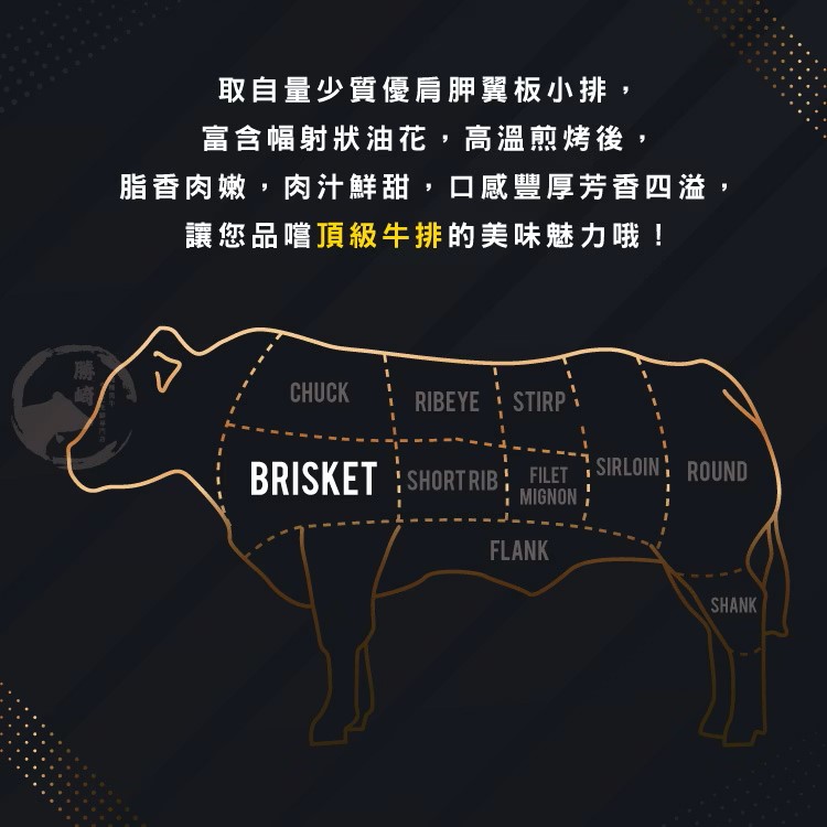 霜降翼板小排 1片-120g±10%,美國CAB認證安格斯黑牛,SM51200013,霜降翼板小排1片-120g±10%,天然放牧,安格斯牛