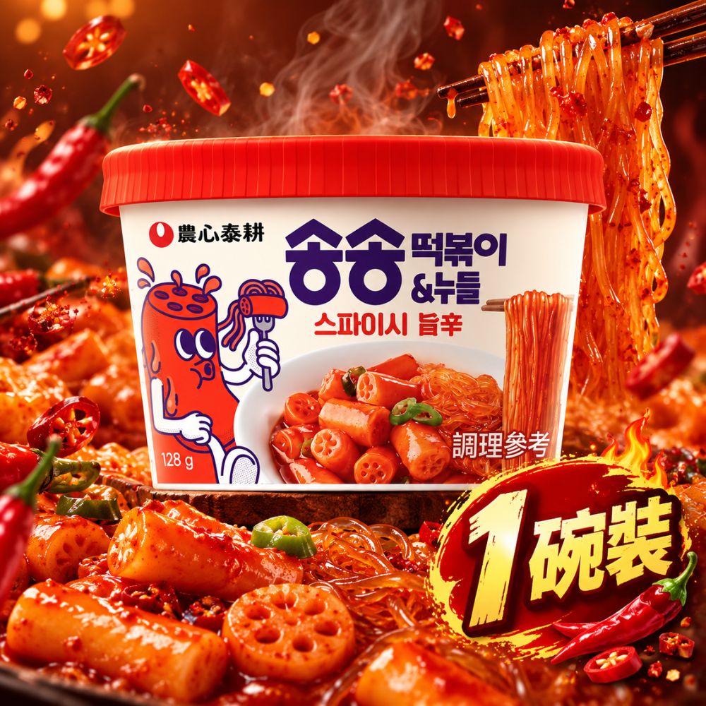 農心洞洞辣炒年糕冬粉-原味