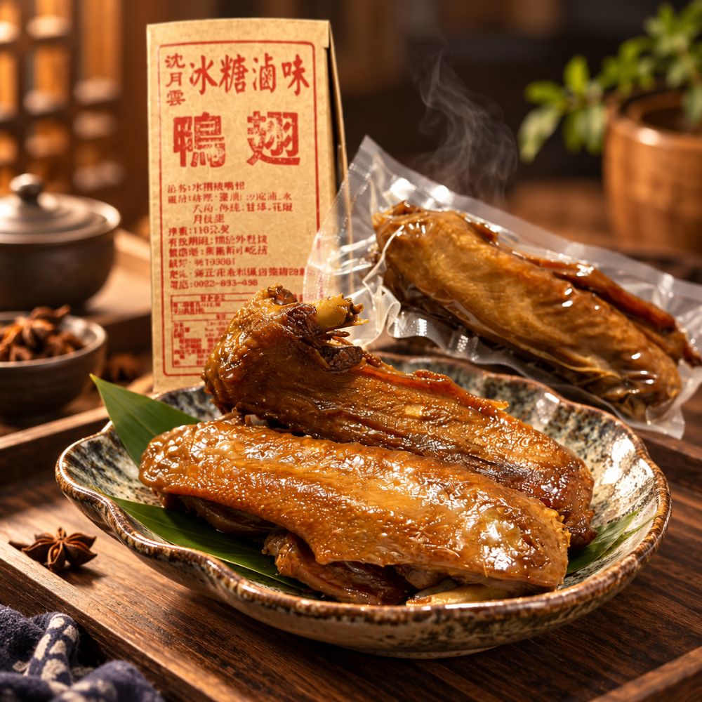 沈月雲冰糖滷味鴨翅(2支入)