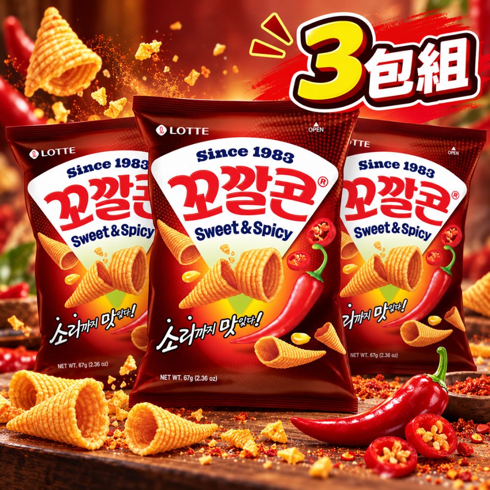 韓國樂天玉米脆角-甜辣味