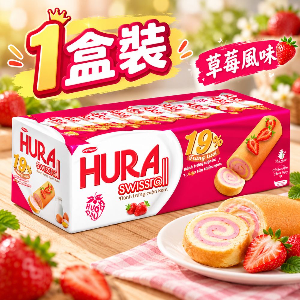 HURA 草莓風味蛋糕 18g