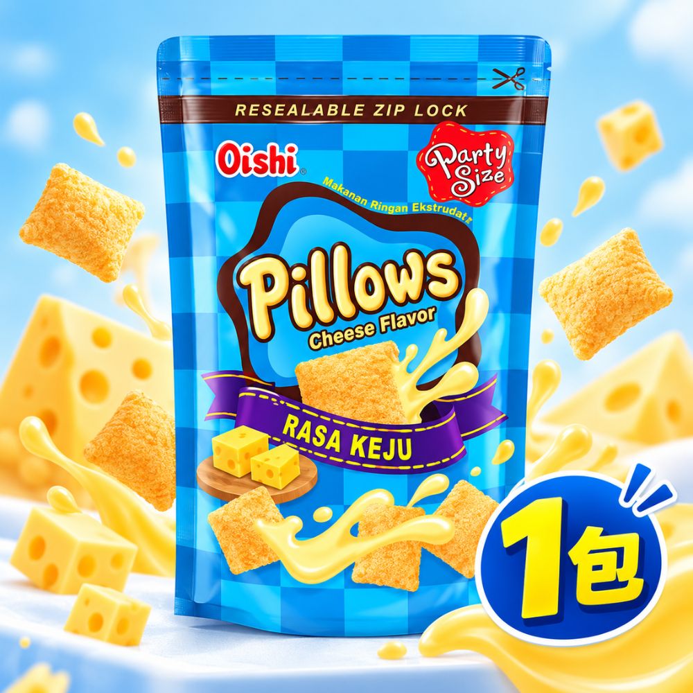 Oishi 起司風味枕頭造型餅乾